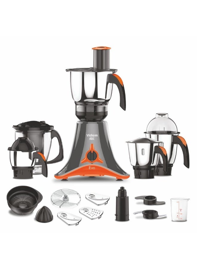 فيديم Vidiem EVO ADC Mixer Grinder 612 A | Mixer grinder 750 watt with 5 Jar in-1 Juicer Mixer Grinder | 5 Leakproof Jars with self-lock,for Wet and Dry Spices,Chutneys and Curries | 5 Year Warranty - Image 1